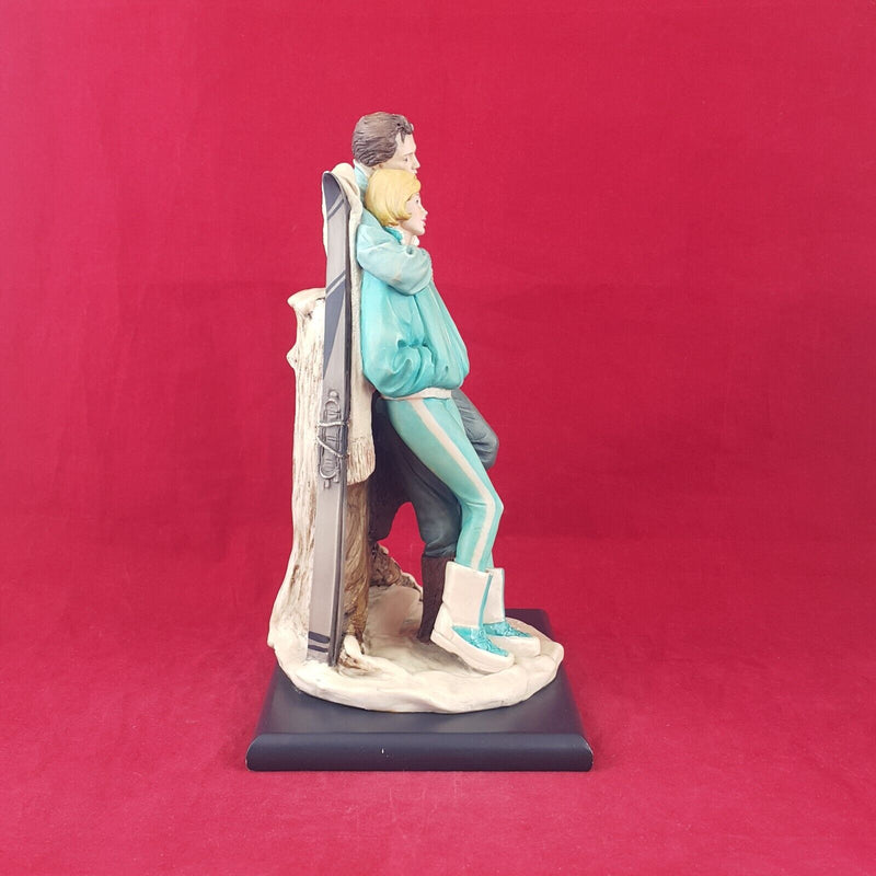 Vittorio Tessaro ADL Italy Porcelain Couple Skiing Figurine - 15 TF