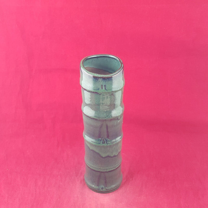 Vintage Green Ceramic Vase - 33TF