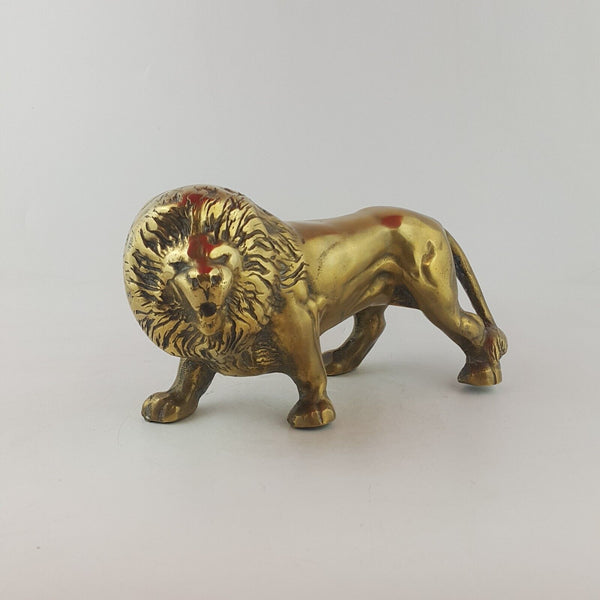 Brass African Lion Home Decorative Figurine - 35TF