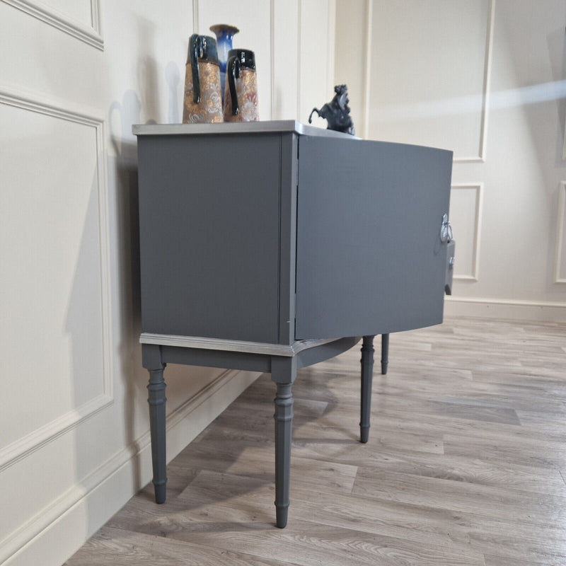 Vintage Serpentine Sideboard (Matte Grey) - F227