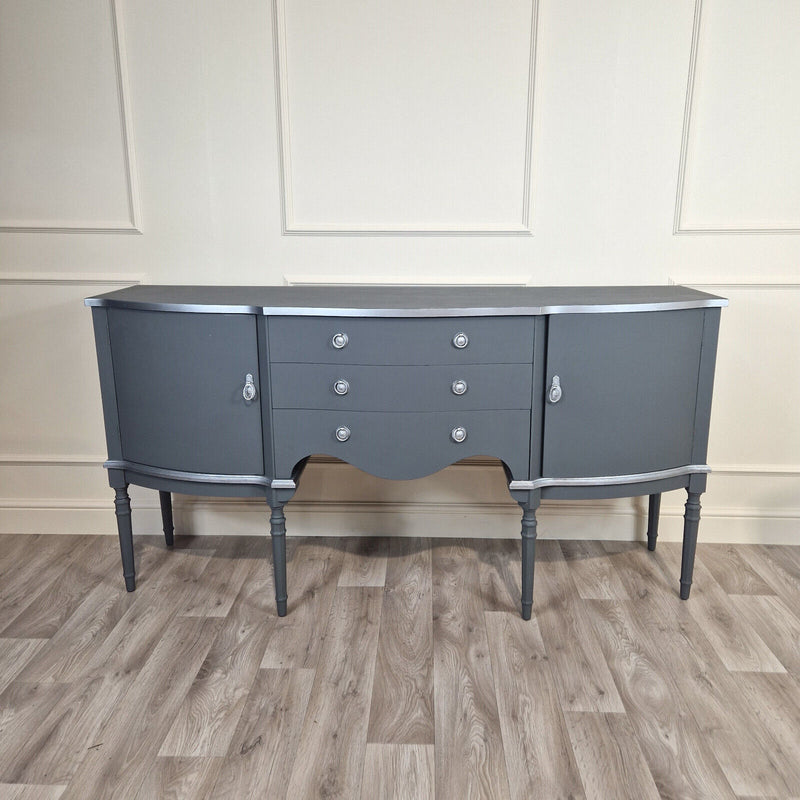 Vintage Serpentine Sideboard (Matte Grey) - F227