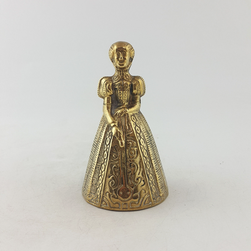 Vintage Brass Figurine - Crinoline Lady Bell - TF 136 – Amazing