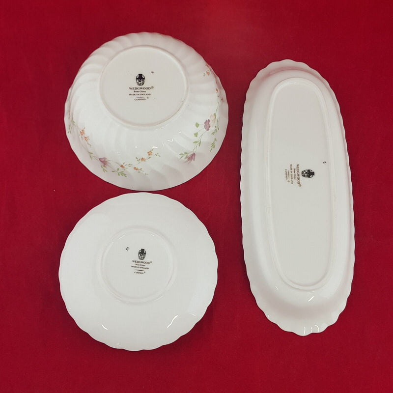 Wedgewood Campion Oval Tray Sugar Bowl & Candle Holder - 7639 WD