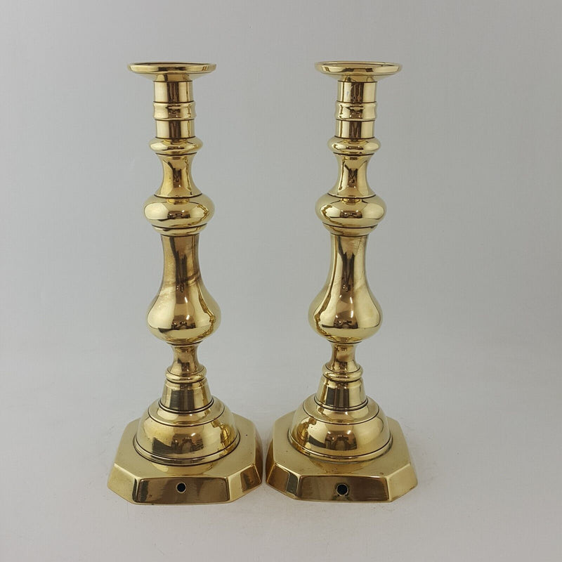 Vintage Pair of 19th Century Victorian Brass Candlesticks - - 37TF –  Amazing Antiques Etc.