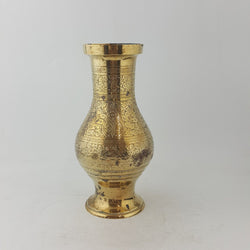 Antique Brass Floral Vase Made In India - 45TF