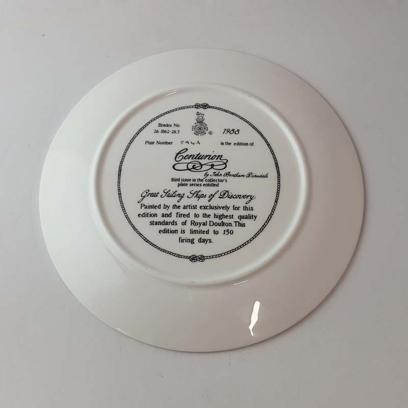 Royal Doulton Plate Centurion - Great Sailing Ships Of Discovery 594A - RD 2451