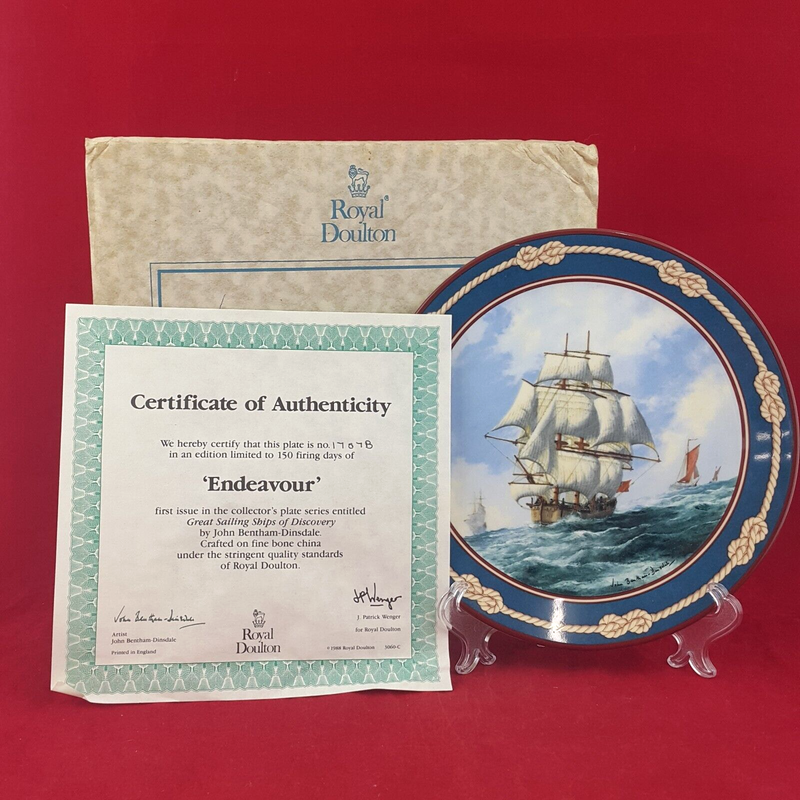 Royal Doulton Endeavour Decorative Plate With CoA & Box - 7682 RD