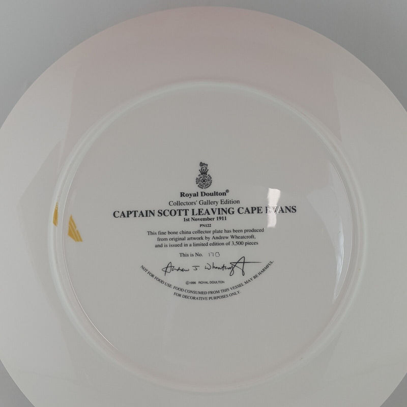 Royal Doulton PN122 Captain Scott Leaving Cape Evans Decorative Plate - 7688 RD