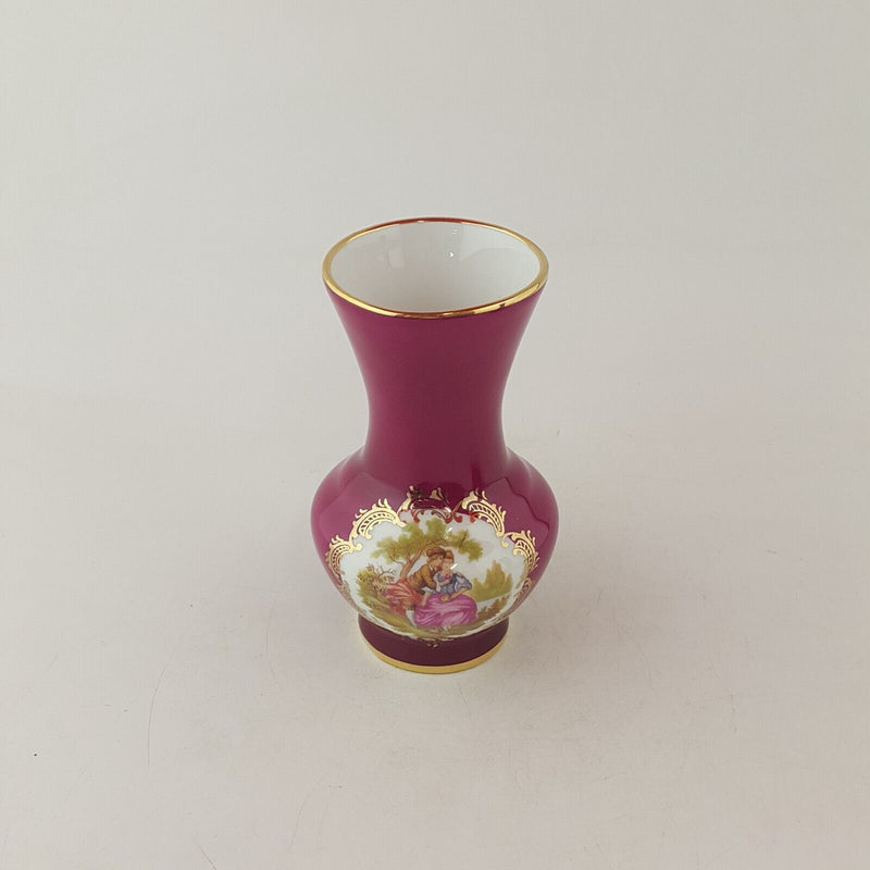 La Reine Limoges Porcelain Vase - 7756 N/A
