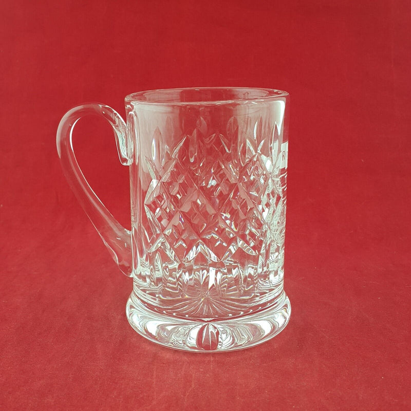 Vintage Diamond Cut Crystal Rover Cup Official Sponsor 1990 Beer Mug Tankard