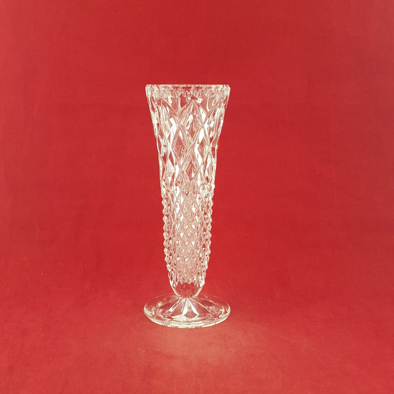 Vintage American Crystal Flared Rim Bud Vase - 7834 OA