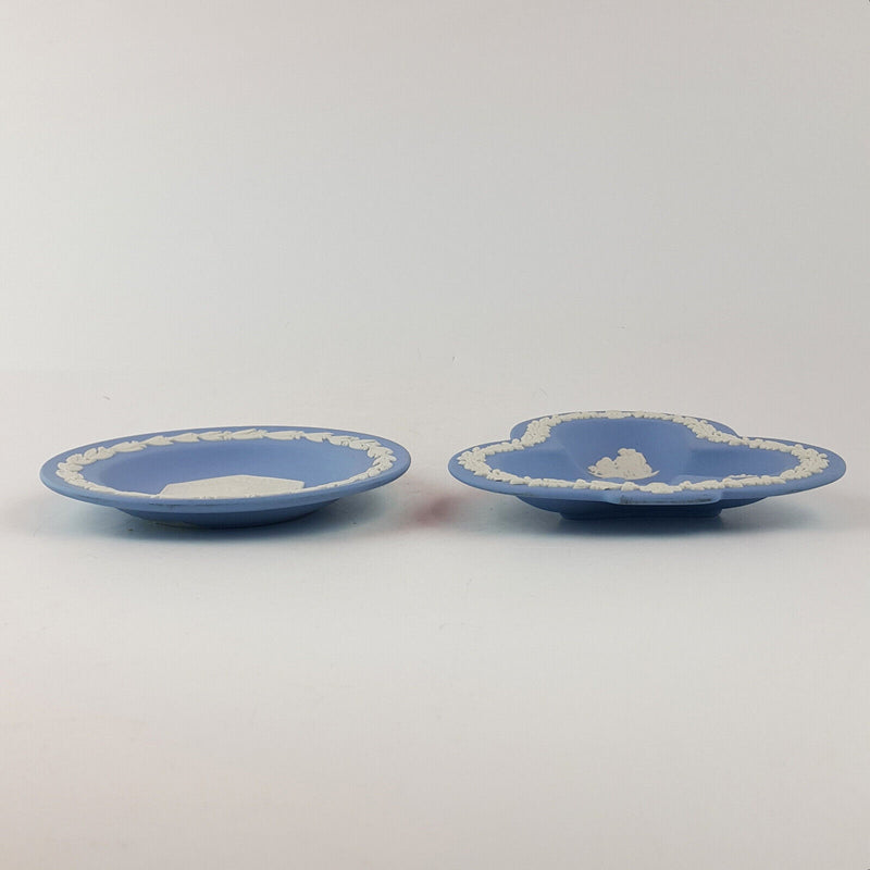 Wedgwood Jasperware Pair Of Blue Pin Dishes - OP 2660