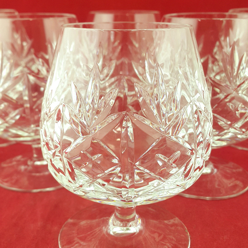 Set Of 6 Vintage Crystal Glass Brandy Balloon Glass - OA 2582