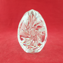 Vintage Crystal Glass Egg Paperweight - OA 2584