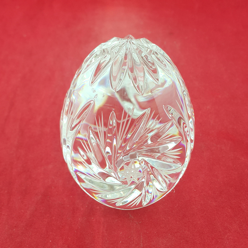 Vintage Crystal Glass Egg Paperweight - OA 2584