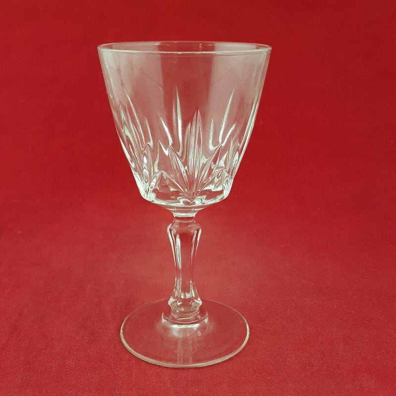 Vintage 6x Wine Drinking Glasses - 7891 OA