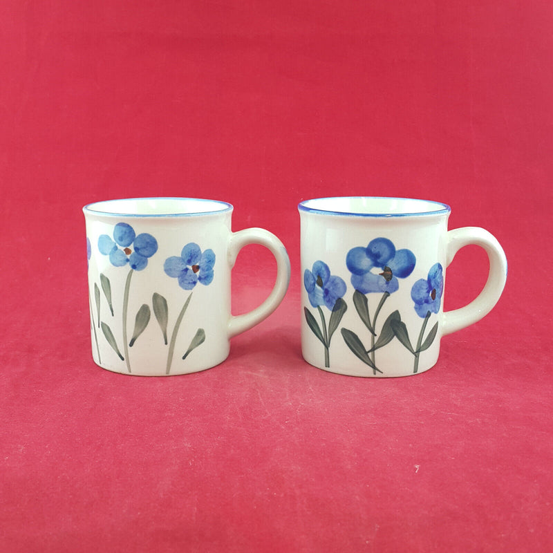 Set Of 2 Unbranded Porcelain Floral Pattern Cups - OP 2612