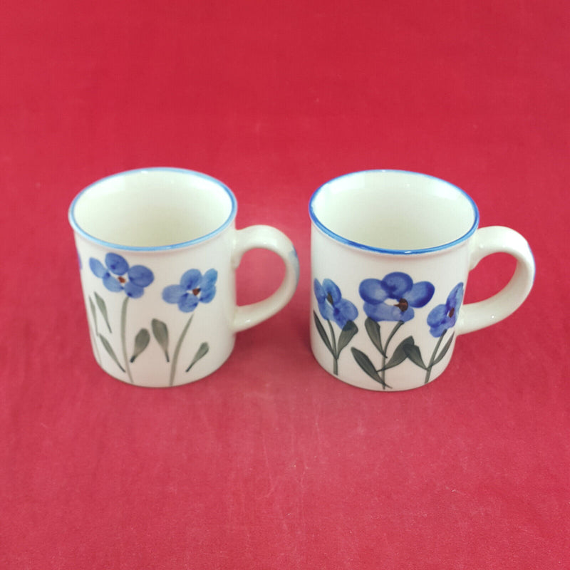 Set Of 2 Unbranded Porcelain Floral Pattern Cups - OP 2612