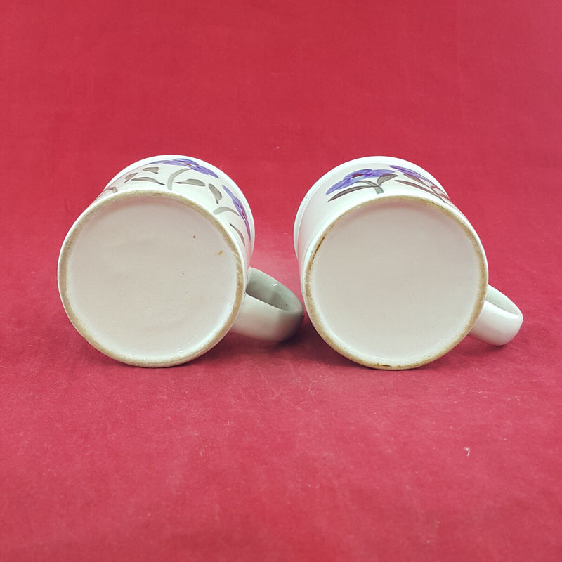 Set Of 2 Unbranded Porcelain Floral Pattern Cups - OP 2612