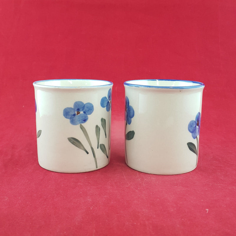 Set Of 2 Unbranded Porcelain Floral Pattern Cups - OP 2612