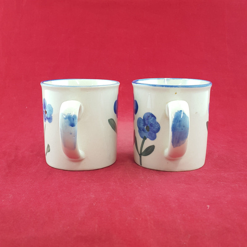 Set Of 2 Unbranded Porcelain Floral Pattern Cups - OP 2612