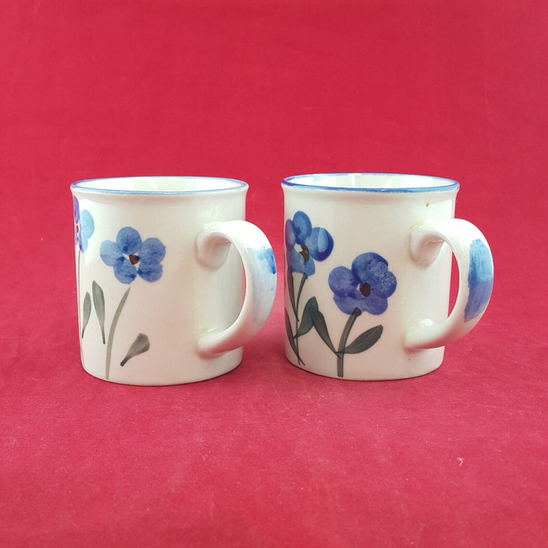 Set Of 2 Unbranded Porcelain Floral Pattern Cups - OP 2612