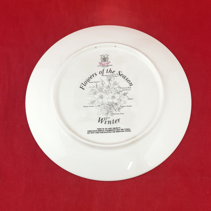 Royal Kent Collector's Plate - Flowers Of The Season - Winter - OP 2644