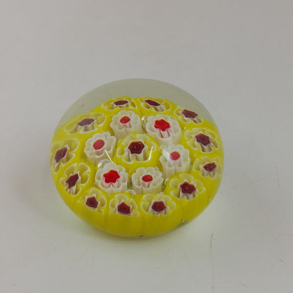 Vintage Small Paperweight Millefiori Glass - 65TF