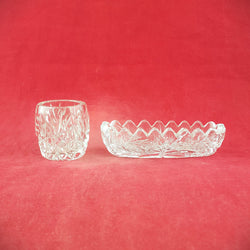 Pair Of Crystal Glass Trinket Bowls - TF 187