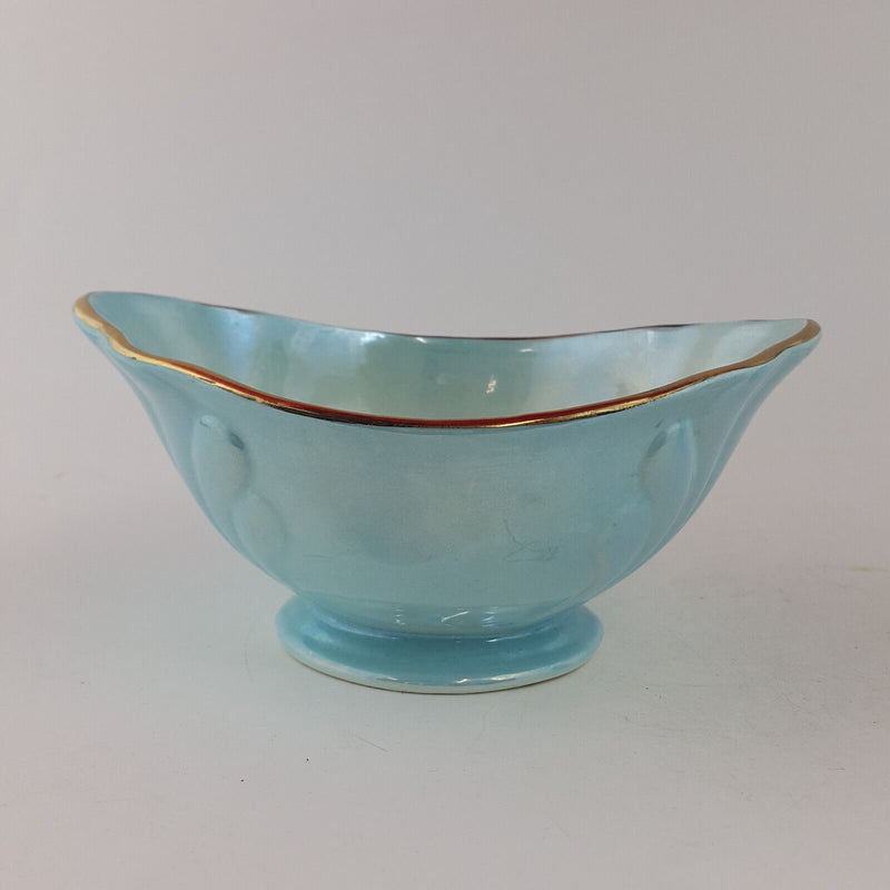 Maling - Pair Of Blue Creamer & Sugar Bowl - TF 191