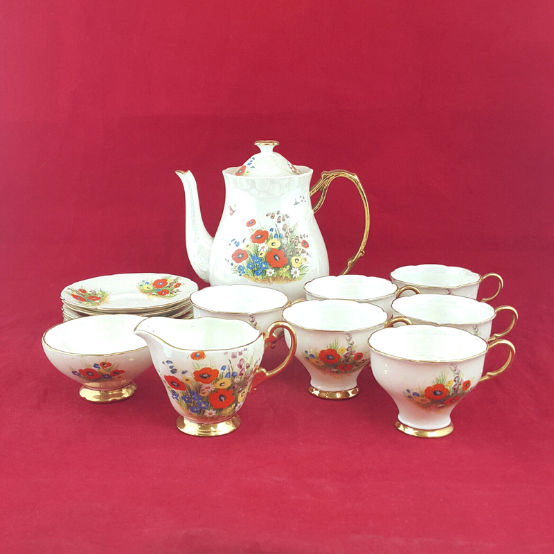 Floral Pattern Teapot Set For Five - OP 2679