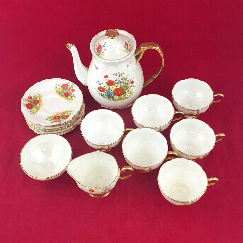 Floral Pattern Teapot Set For Five - OP 2679