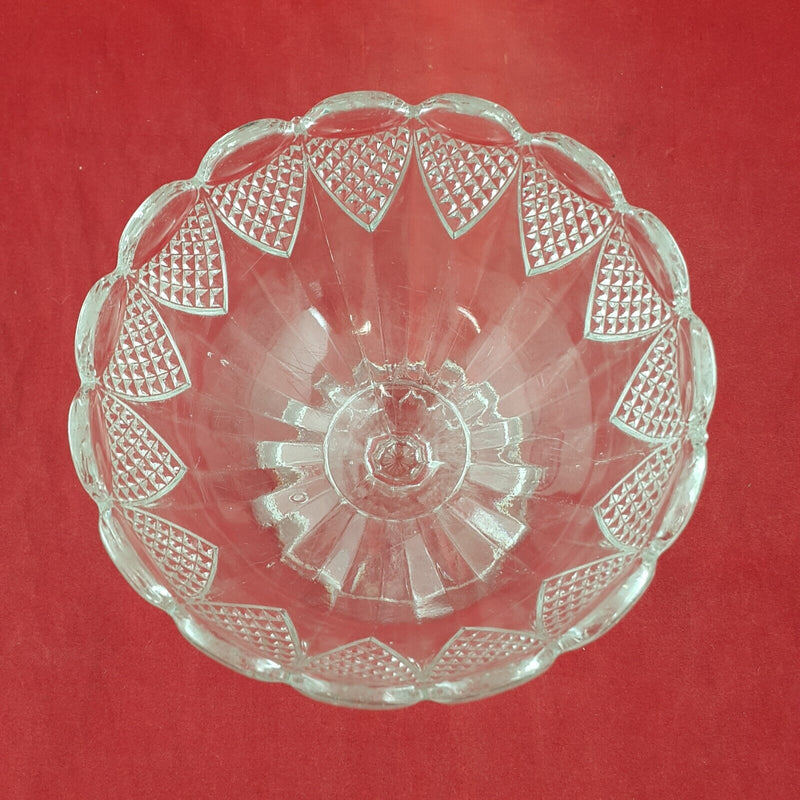 Vintage Crystal Pedestal Bowl - 7927 O/A