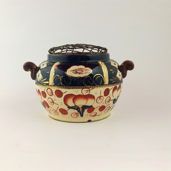 Vintage Porcelain Flower Pot with Flower Frog - 7932 O/A