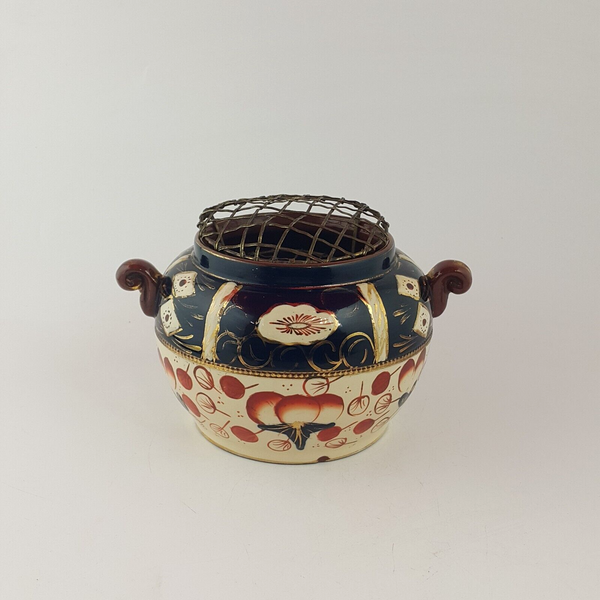 Vintage Porcelain Flower Pot with Flower Frog - 7932 O/A
