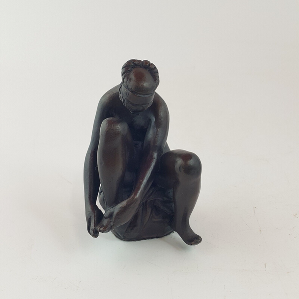 Vintage Seated Female Nude Sculpture - 7947 OA