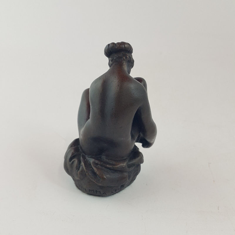 Vintage Seated Female Nude Sculpture - 7947 OA