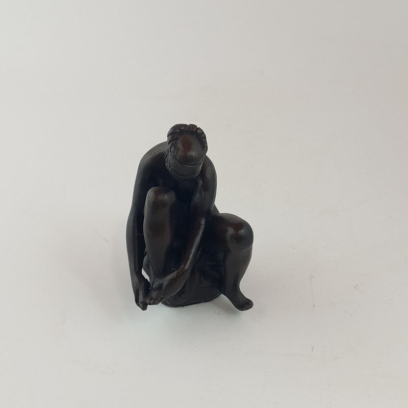 Vintage Seated Female Nude Sculpture - 7947 OA