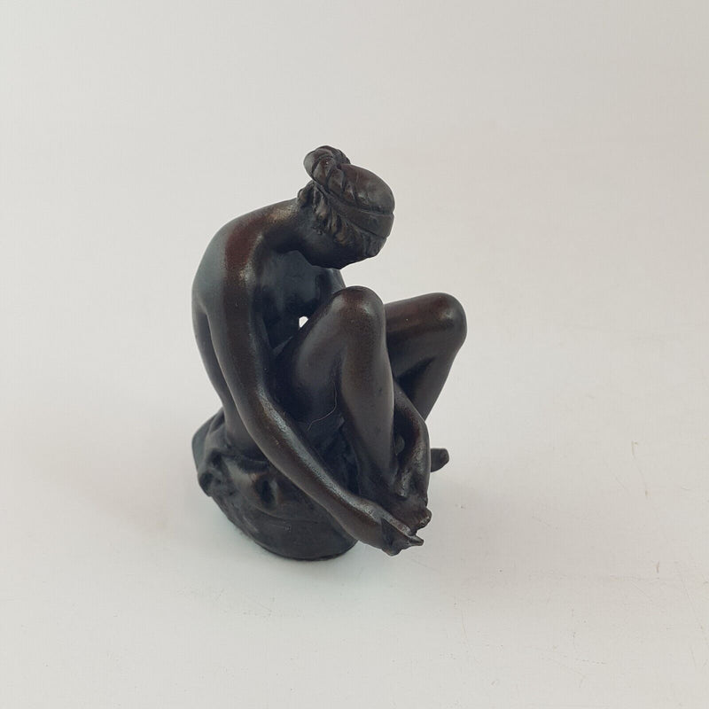 Vintage Seated Female Nude Sculpture - 7947 OA