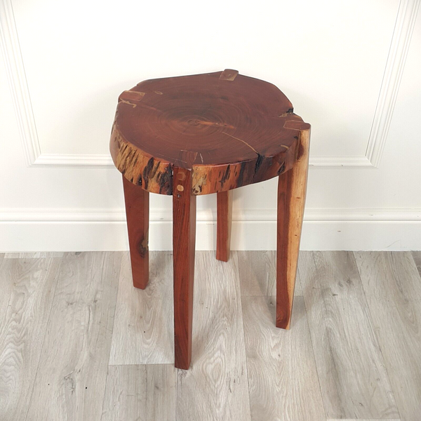 Vintage Tree Trunk Slab Occasional Side Table - F264