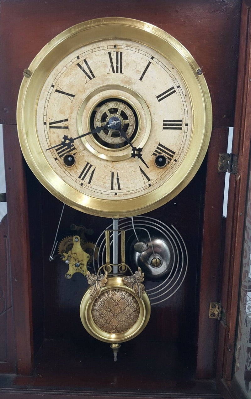 Antique American Buffalo Mantel Clock by The Gilbert Clock Company