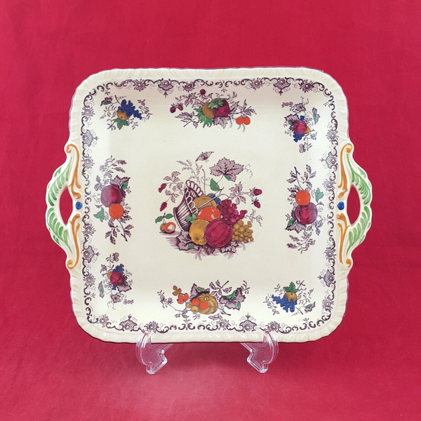 Mason's Square-shaped Fruits & Floral Decorative Plate / Platter c2841 - OP 2775