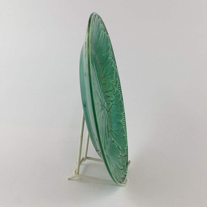 Wedgwood 19th C. Green Glazed Majolica Cabbage Leaf Plate - WD 2768