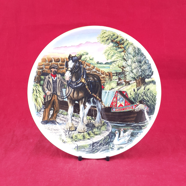 The Barge - Decorative Plate - Man With Horse - OP 2816