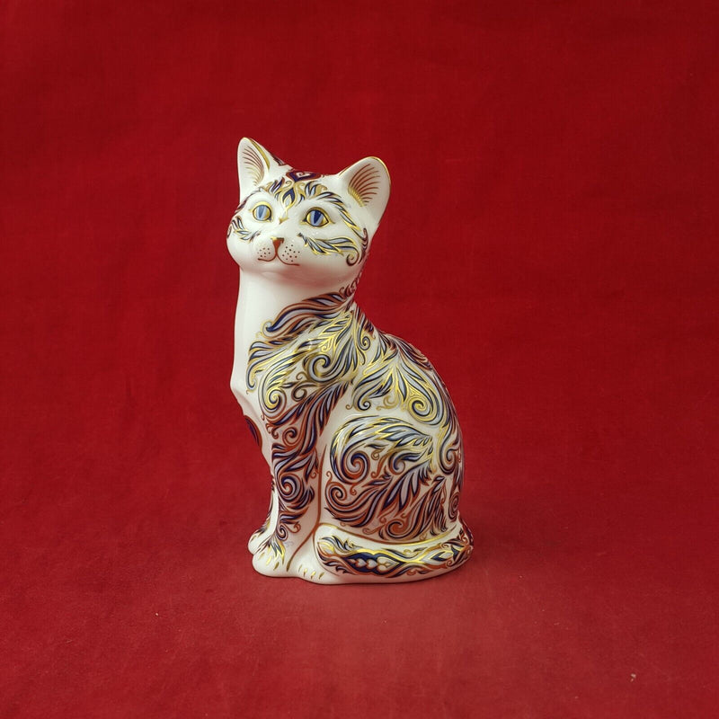 Royal Crown Derby Paperweight Majestic Cat Silver Stopper With CoA Boxed - 8055