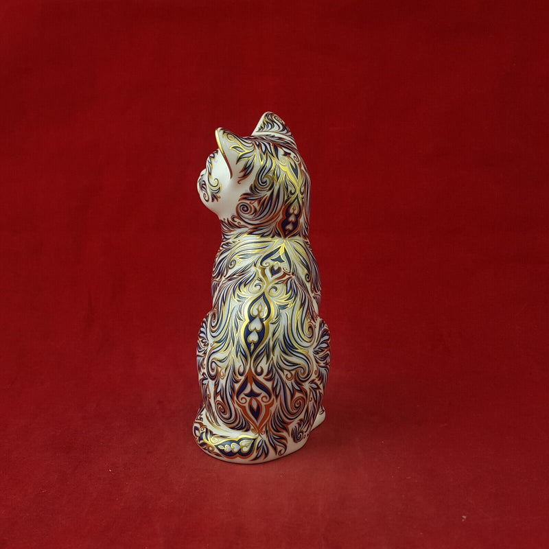 Royal Crown Derby Paperweight Majestic Cat Silver Stopper With CoA Boxed - 8055