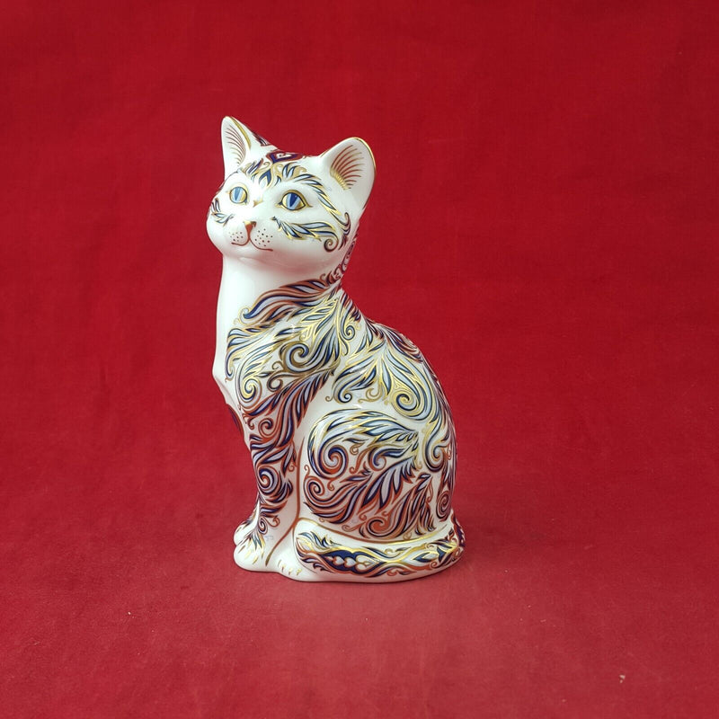 Royal Crown Derby Paperweight Majestic Cat Silver Stopper With CoA Boxed - 8055