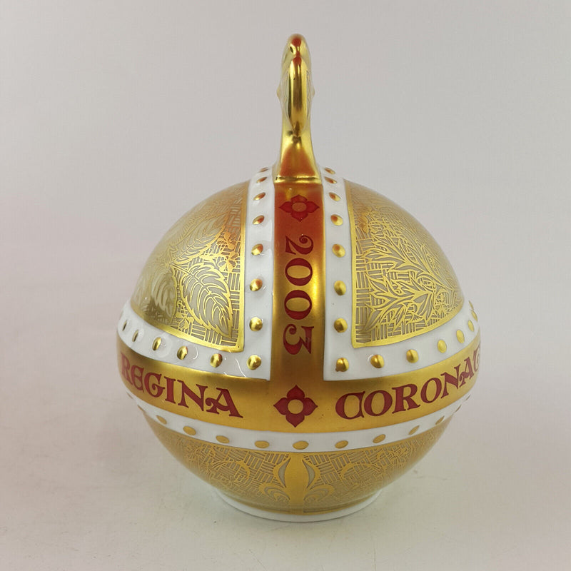 Royal Crown Derby Queen Elizabeth II Coronation Orb Gold (Boxed & CoA)- RCD 2800