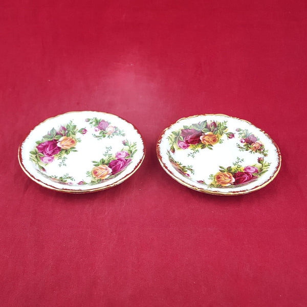 Royal Albert Old Country Roses - Pair Of Small Trinket Dishes 4.75" - OP 2829