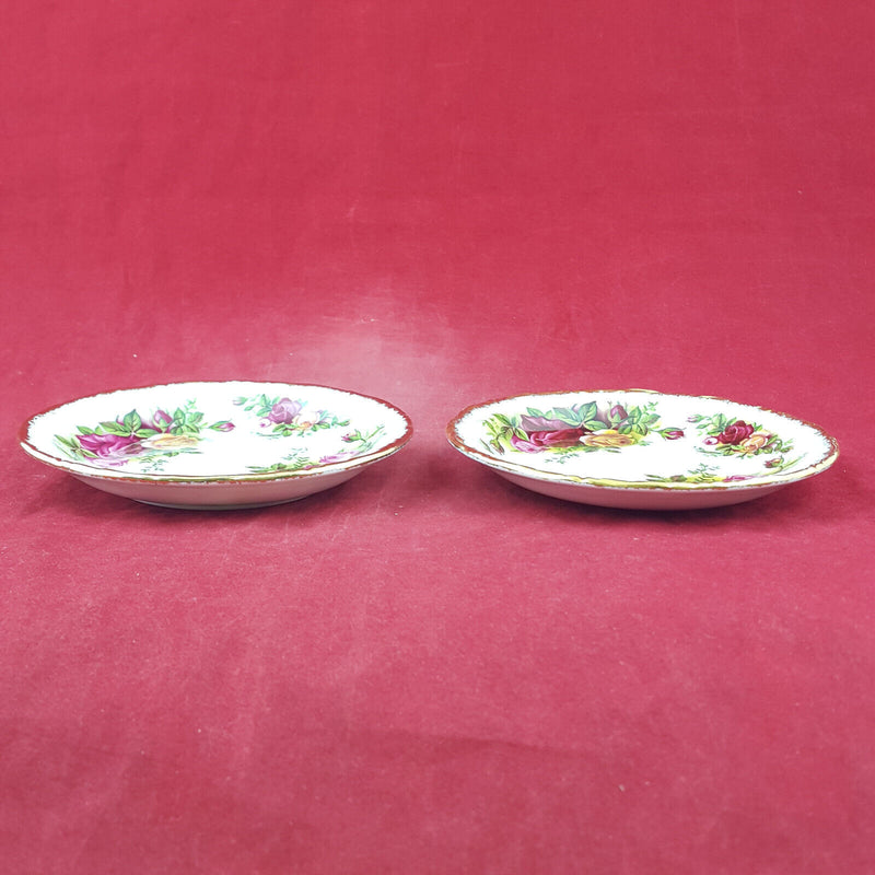 Royal Albert Old Country Roses - Pair Of Small Trinket Dishes 4.75" - OP 2829